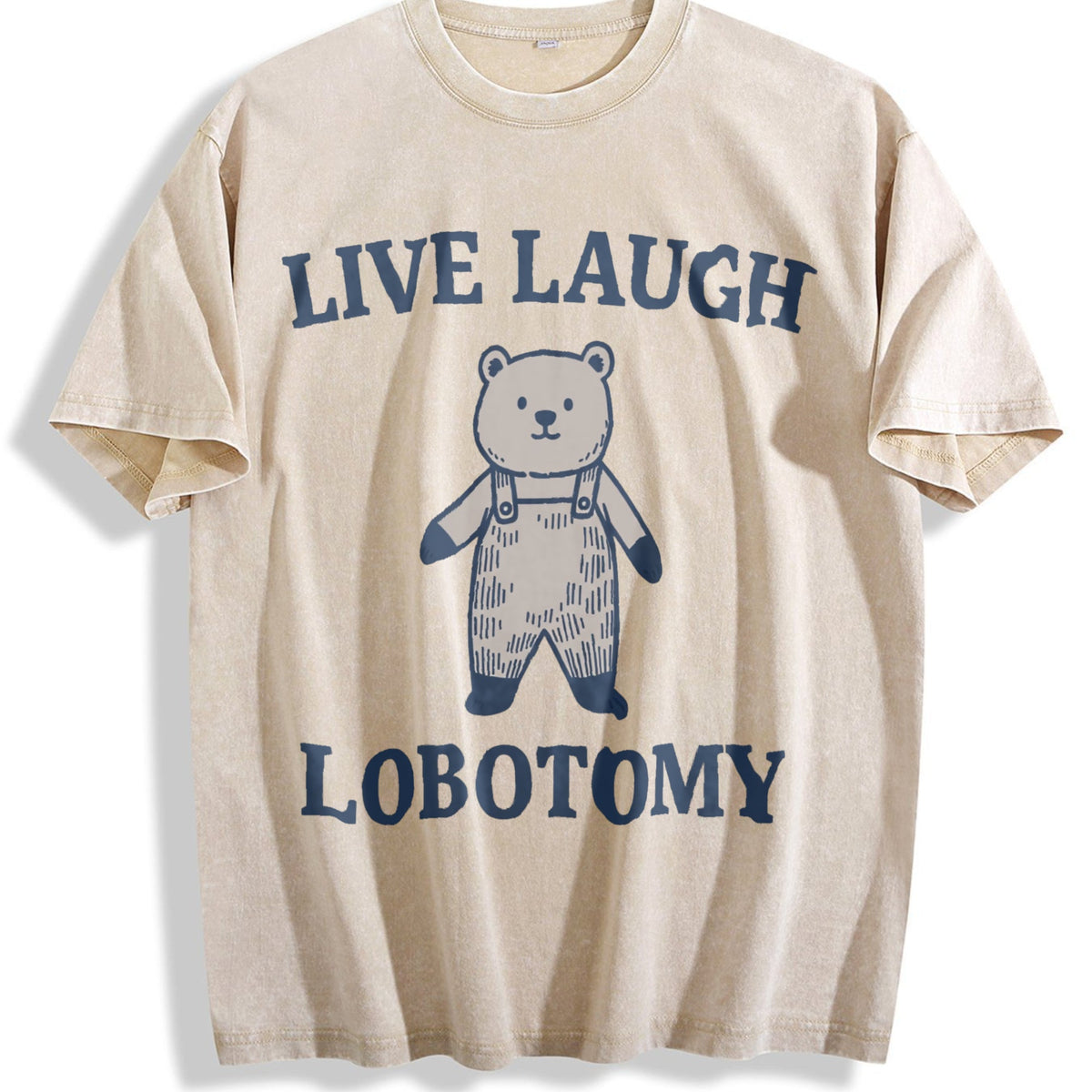 Live Laugh Lobotomy - Dark Humor Teddy Bear Vintage Washed product image 1