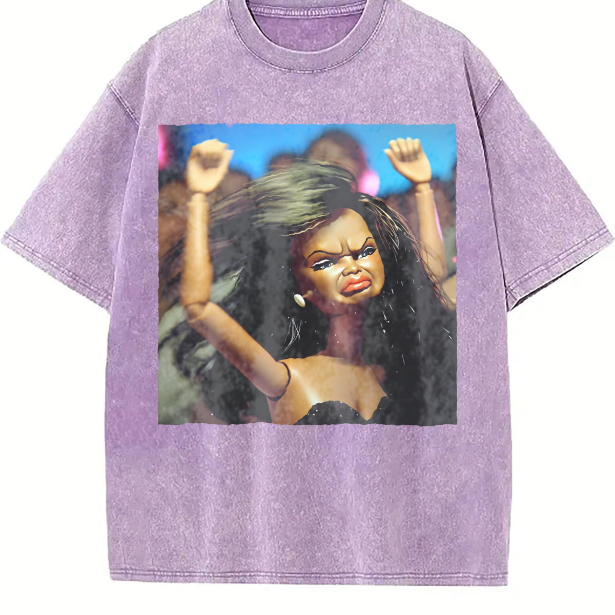 Doll Throwing Hands Vintage Washed T-Shirt product image 6