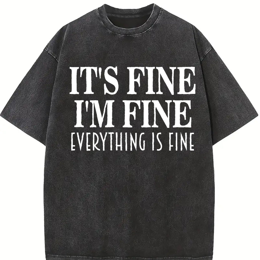It's Fine I'm Everything Is Vintage Washed T-Shirt product image 2