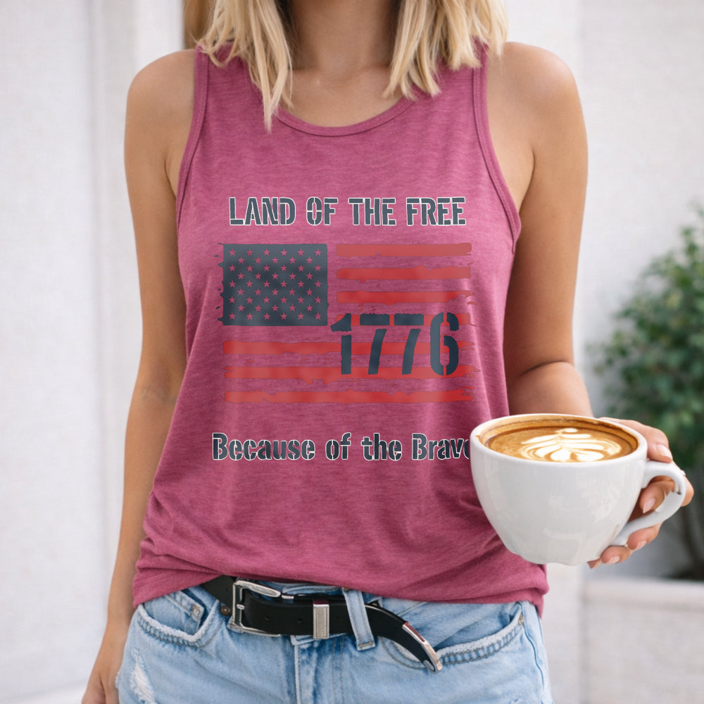 1776 Land Of The Free Because Of The Brave Women's Tank Top