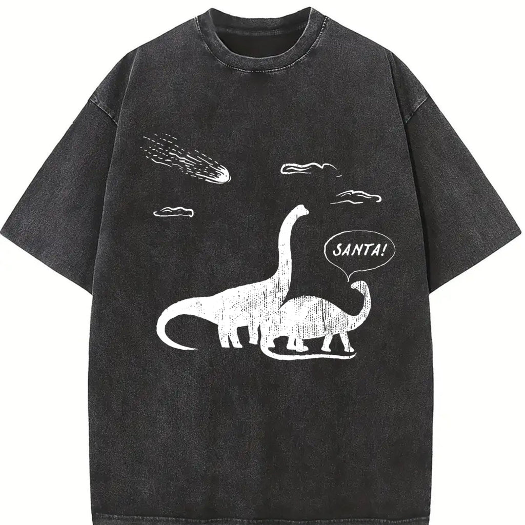Santa Dinosaurs Funny Xmas Dino Meteor Extinction Joke product image 2
