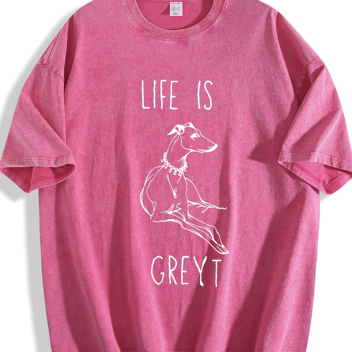 Life Is Greyt Greyhound Lover Vintage Washed T-Shirt product image 7