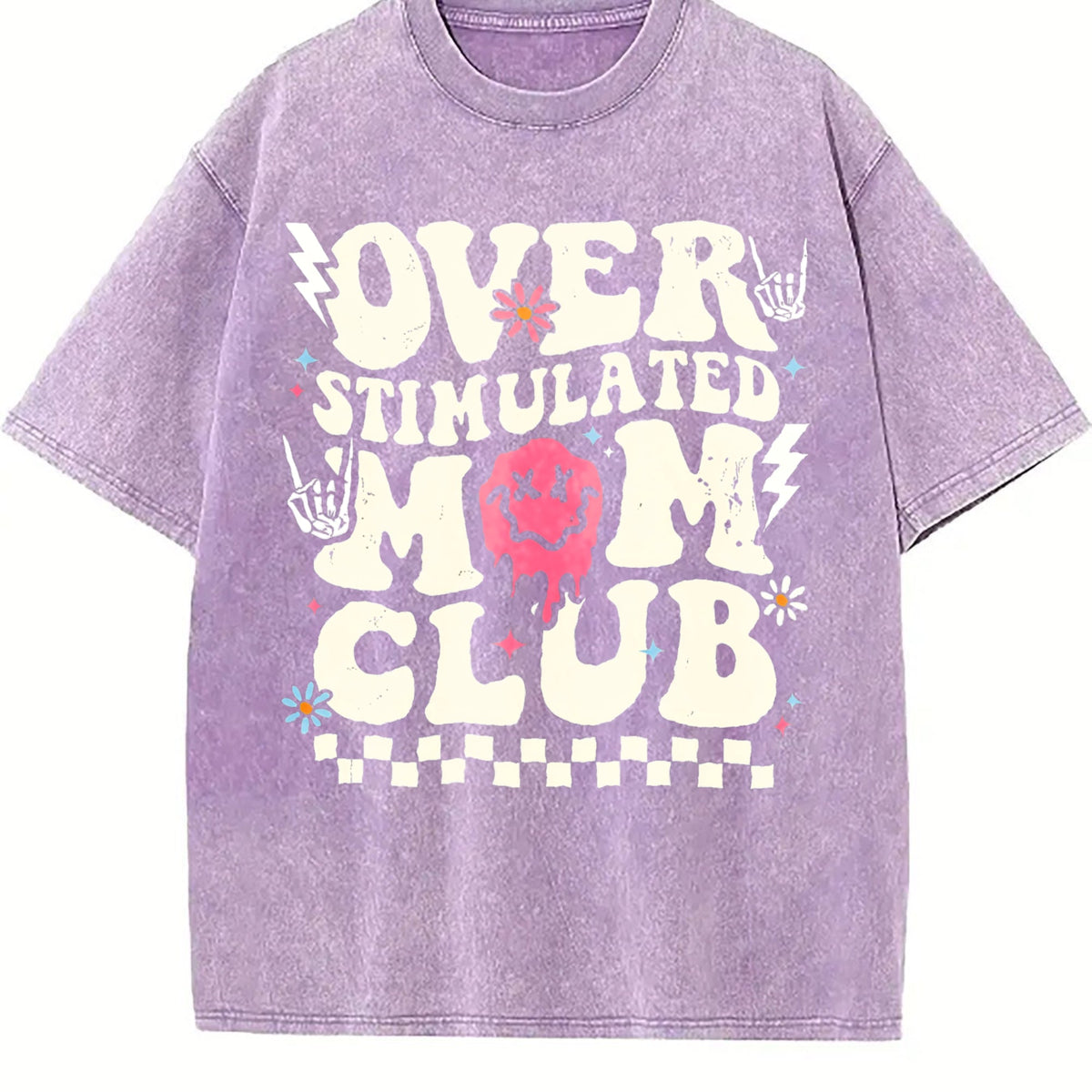 Overstimulated Mom Club Vintage Washed T-Shirt product image 6