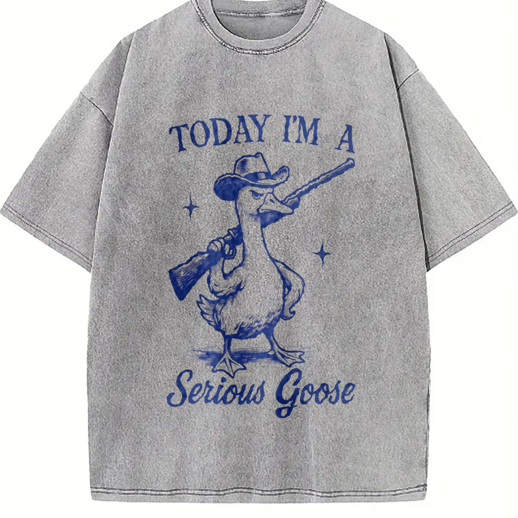 Funny Goose Today I'm A Serious Vintage Washed T-Shirt product image 5
