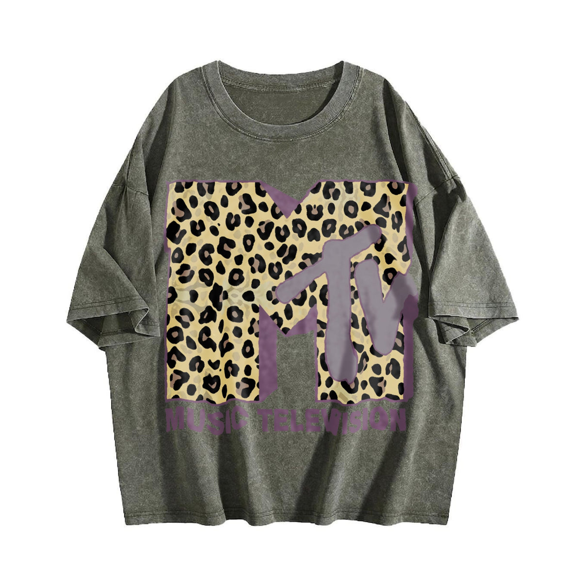 Mtv Classic Leopard Bold Logo Vintage Washed T-Shirt product image 4