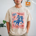 250 Years Of Freedom Bucking Horse Vintage Washed T-Shirt product image 1