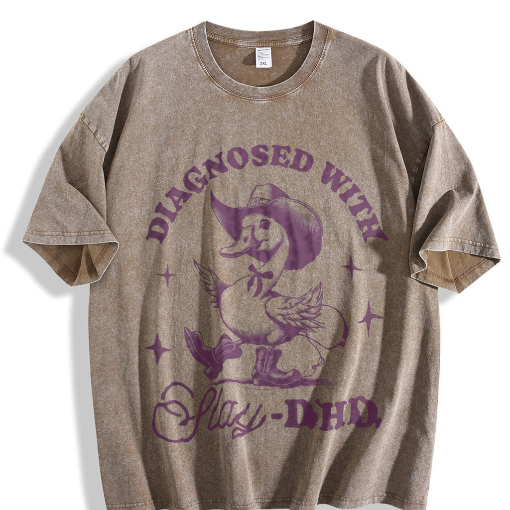 Goose Diagnosed With Slay-dhd Vintage Washed T-Shirt product image 3