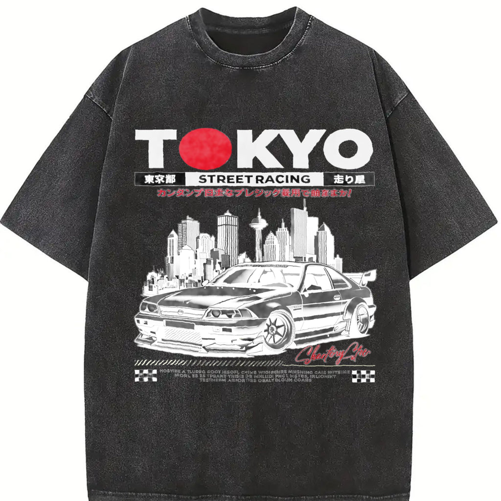 Tokyo Racing Car Vintage Washed T-Shirt product image 2
