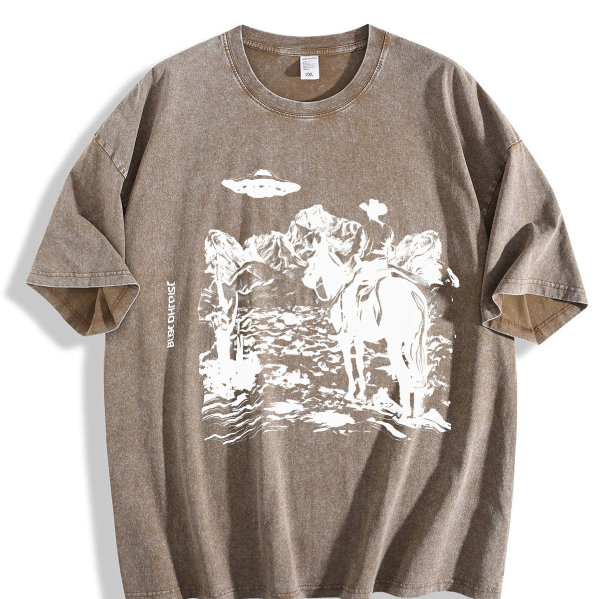 Western Cowboy UFO Vintage Washed T-Shirt product image 3