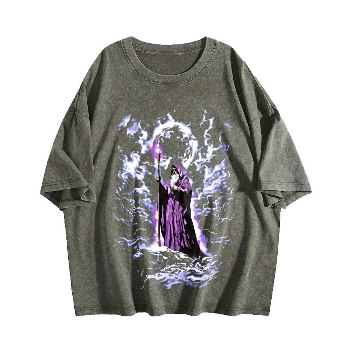 Wizard Dark Fantasy Vintage Washed T-Shirt product image 4