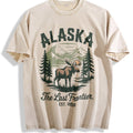 Alaska The Last Frontier Moose 90s Vintage Washed T-Shirt product image 1