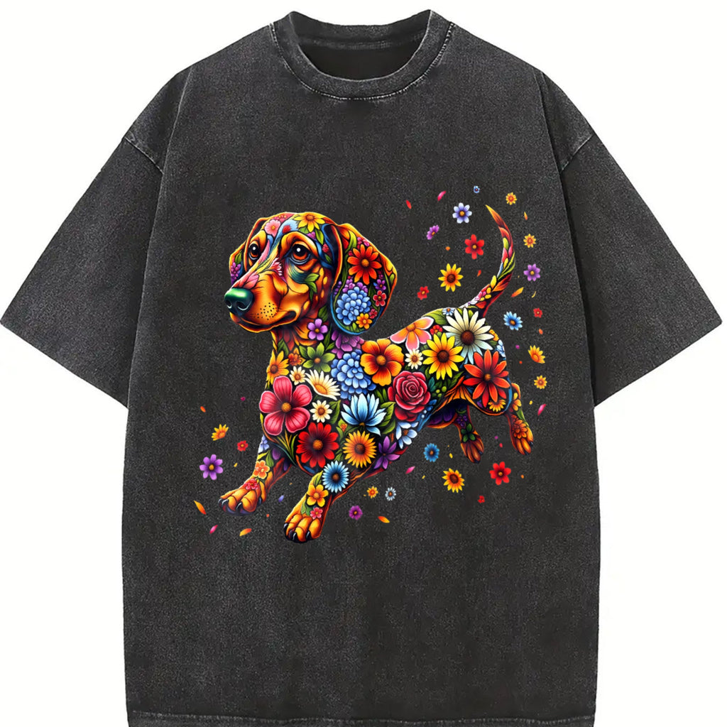 Floral Dachshund Y2K Boxy Aesthetic Summer Vibes Vintage product image 2