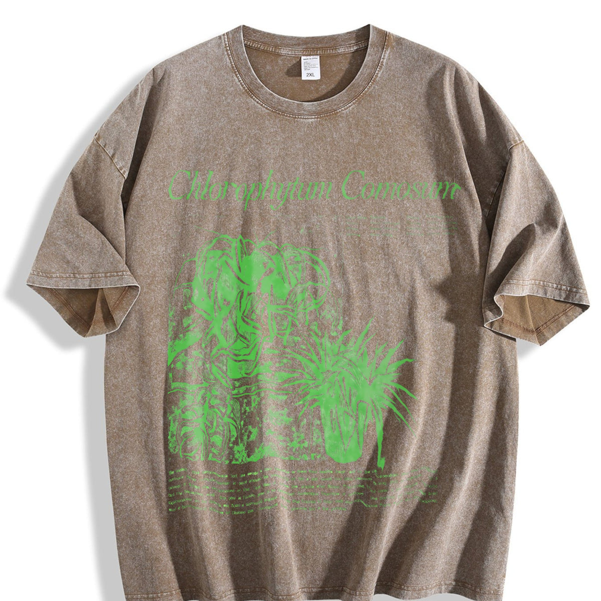 Spider Plant Chlorophytum Comosum Vintage Washed T-Shirt product image 3