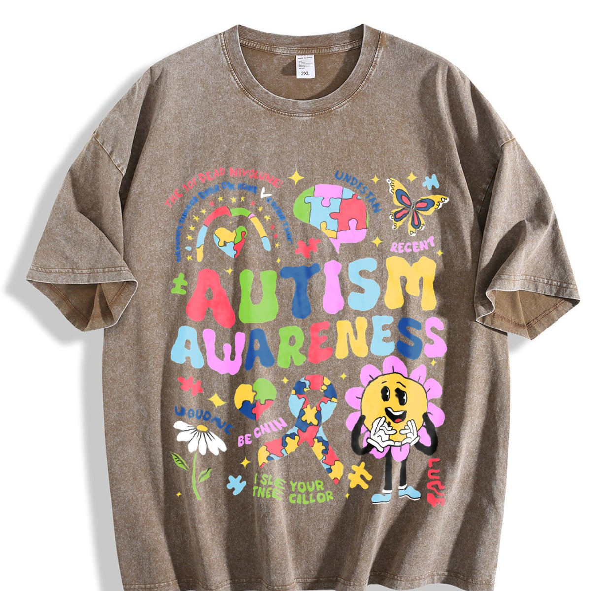 Autism Awareness Vintage Washed T-Shirt product image 3