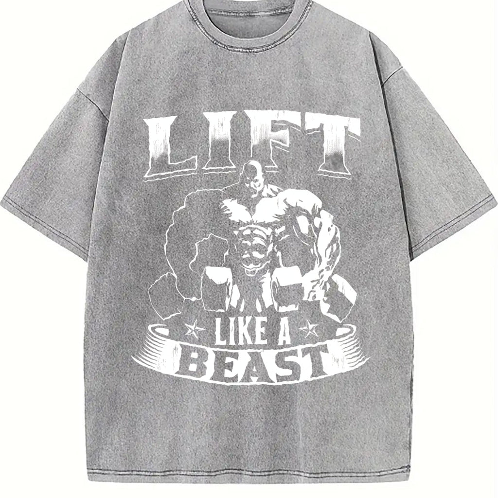 Lift Like A Beast' Vintage Washed T-Shirt product image 5