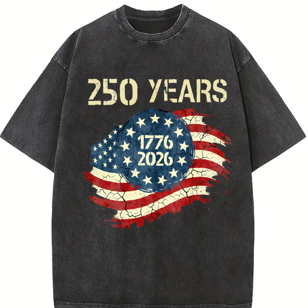 250 Years 1776-2026 Vintage Washed T-Shirt product image 2