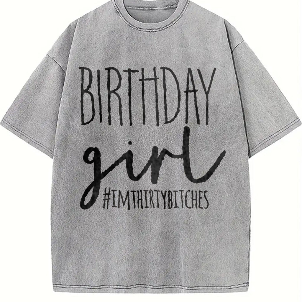 Birthday Girl 30th Funny Vintage Washed T-Shirt product image 5
