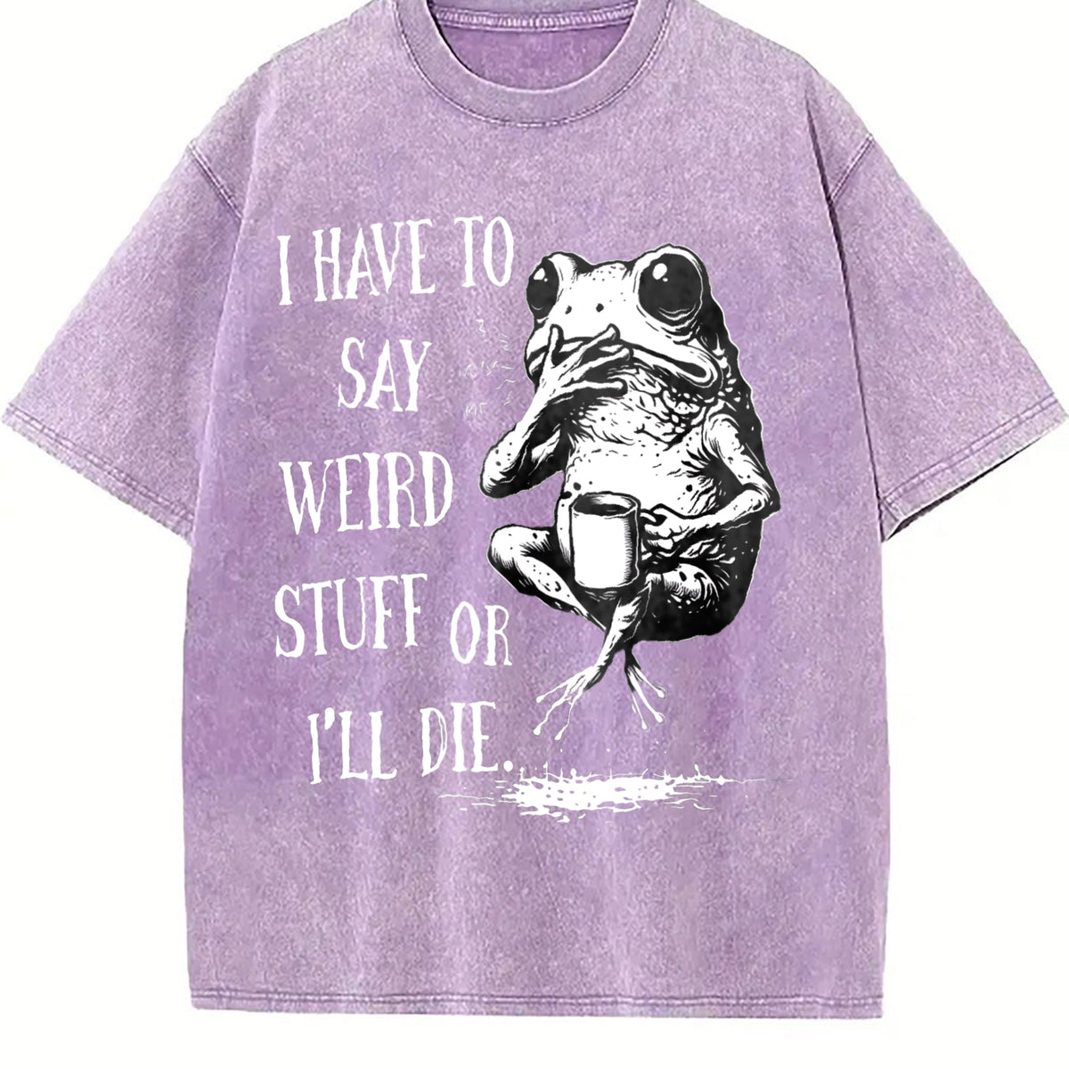 I Have To Say Weird Stuff Or I'll Die Frog Y2K Boxy Vintage product image 6