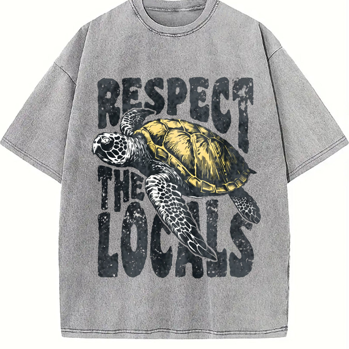 Respect The Locals Sea Turtle 90s Vintage Washed T-Shirt product image 5