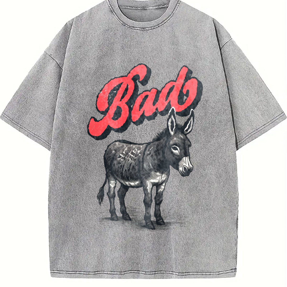 Funny Bad Ass Donkey 90s Vintage Washed T-Shirt product image 5