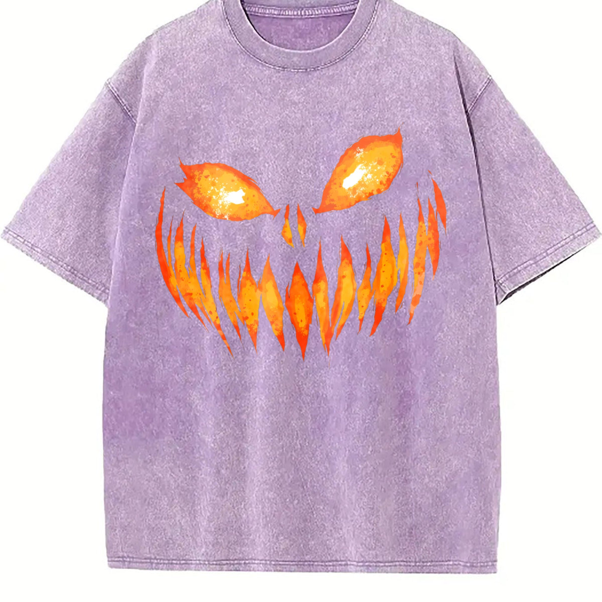 Funny Horror Pumpkin 90s Vintage Washed T-Shirt product image 6