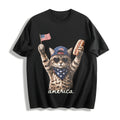 Patriotic Cat Cotton T-Shirt product image 1