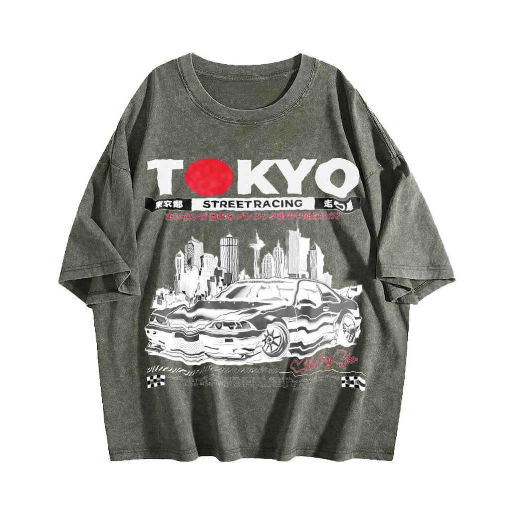 Tokyo Racing Car Vintage Washed T-Shirt product image 4