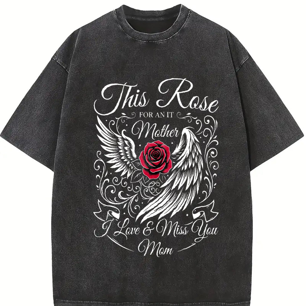 Sun-faded With Ornate White Wings And Red Rose Vintage product image 2