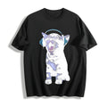 Y2K Headphones Cat Cotton T-Shirt product image 1