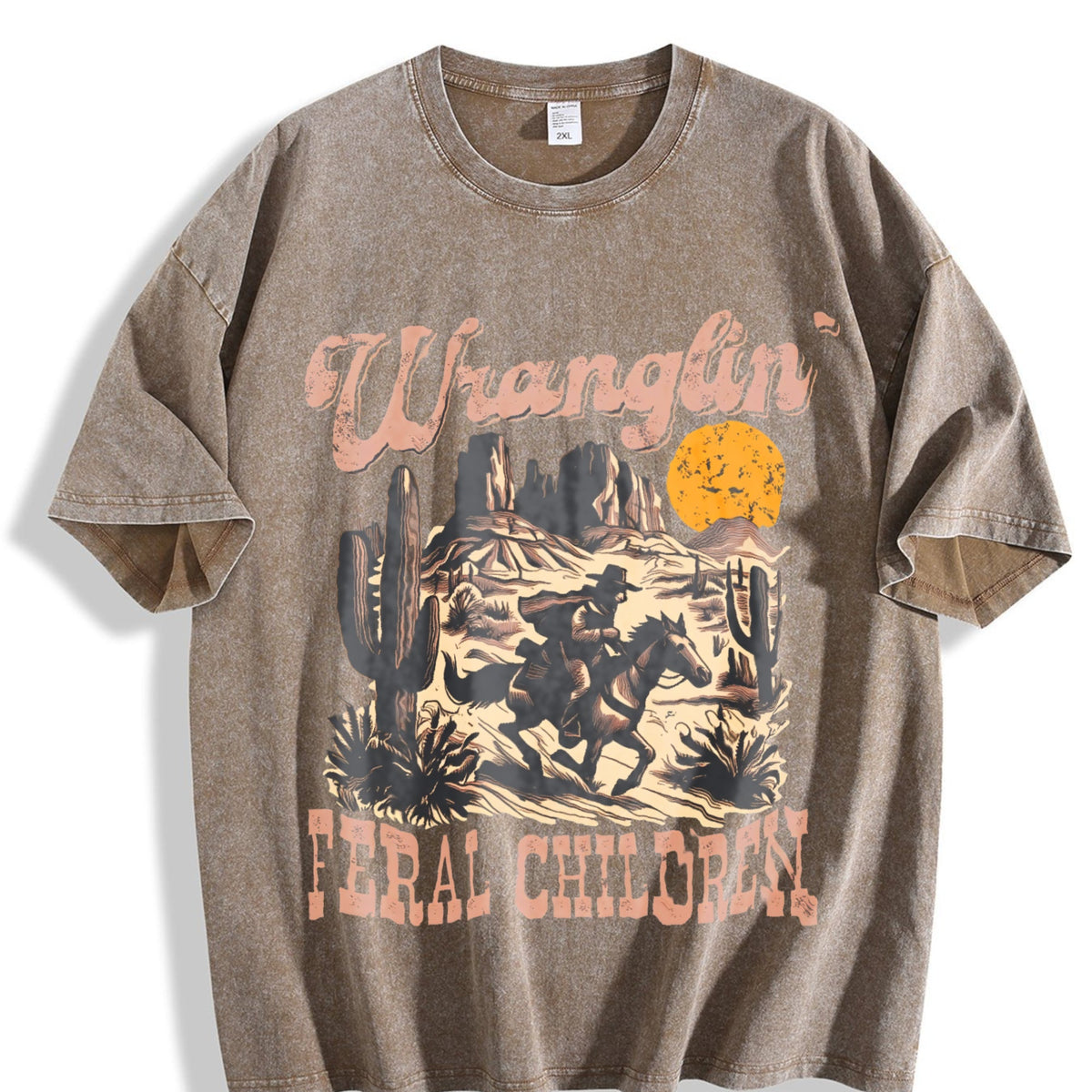 Wranglin' Feral Children Raccoon 90s Western Vintage Washed product image 3