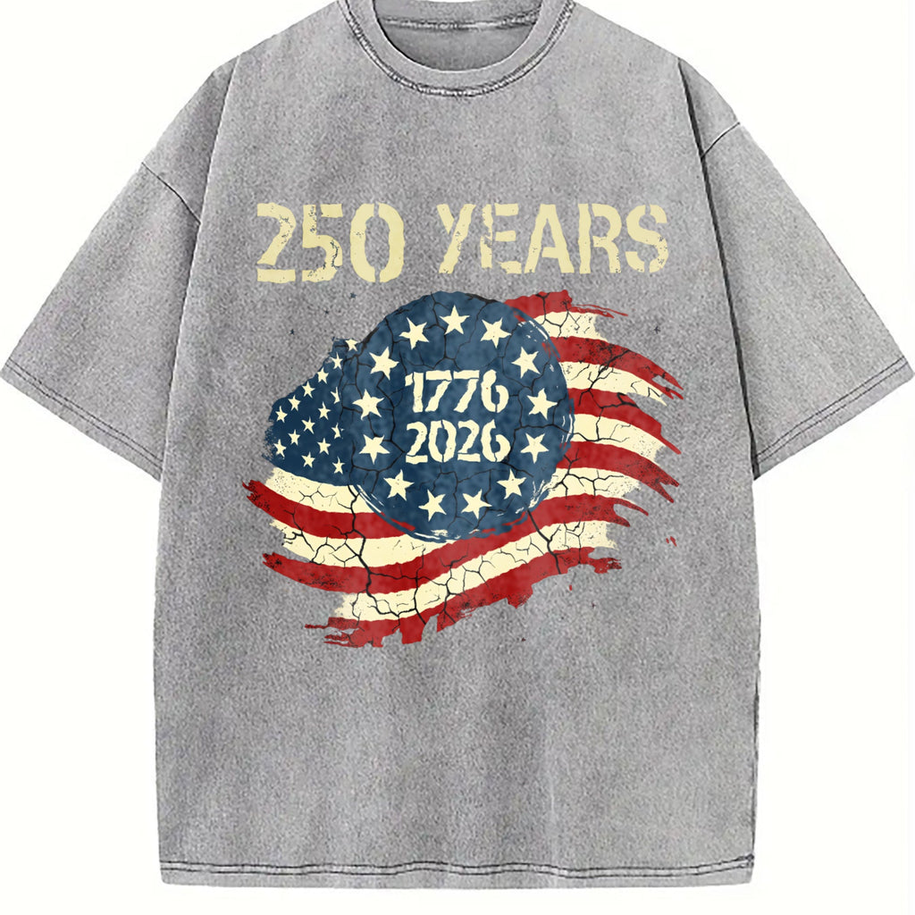 250 Years 1776-2026 Vintage Washed T-Shirt product image 5