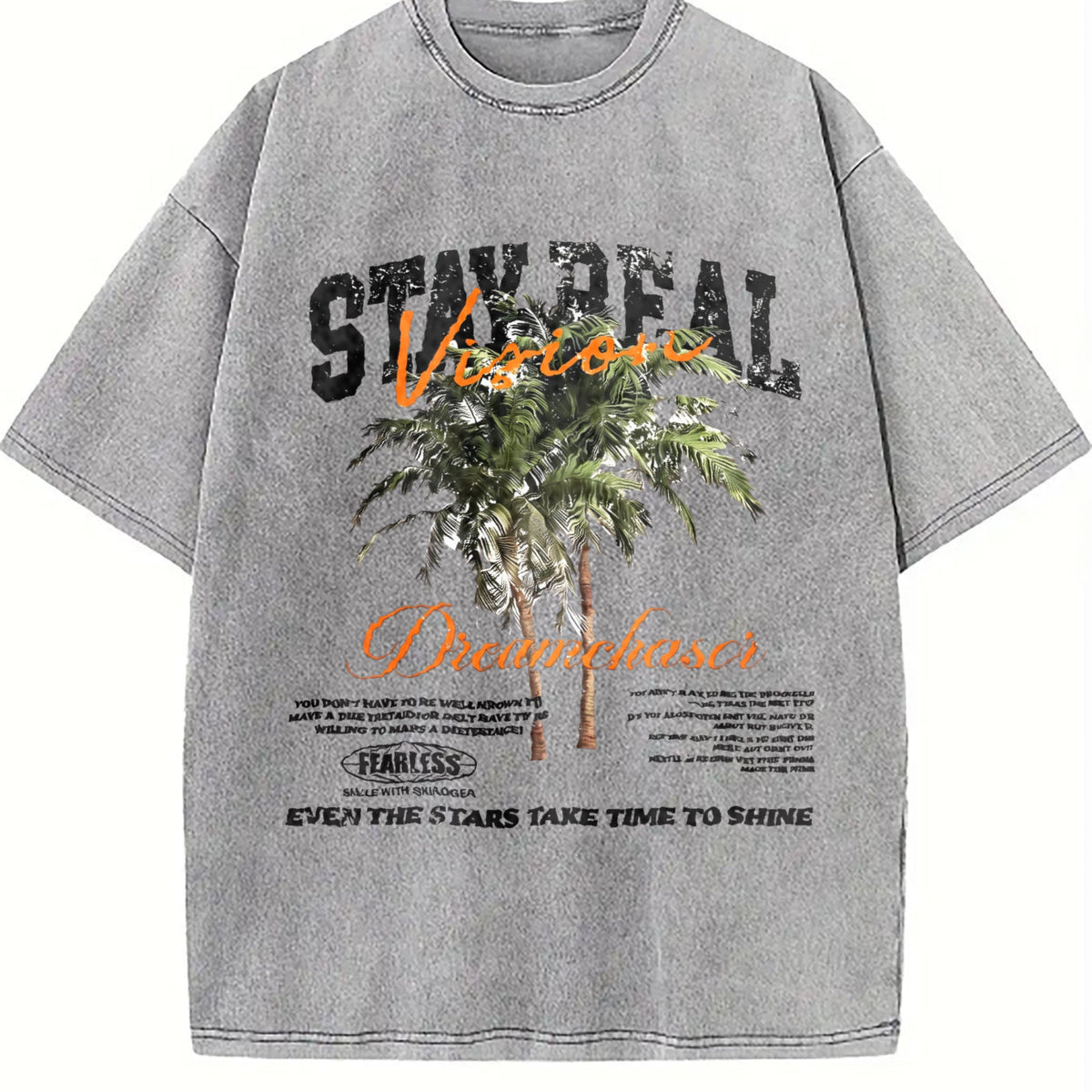 Stay Real Palm Tree Vintage Washed T-Shirt product image 5