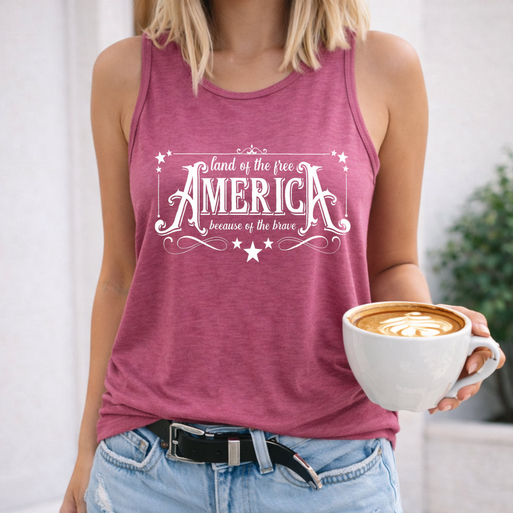 America Land Of Free Women's Tank Top