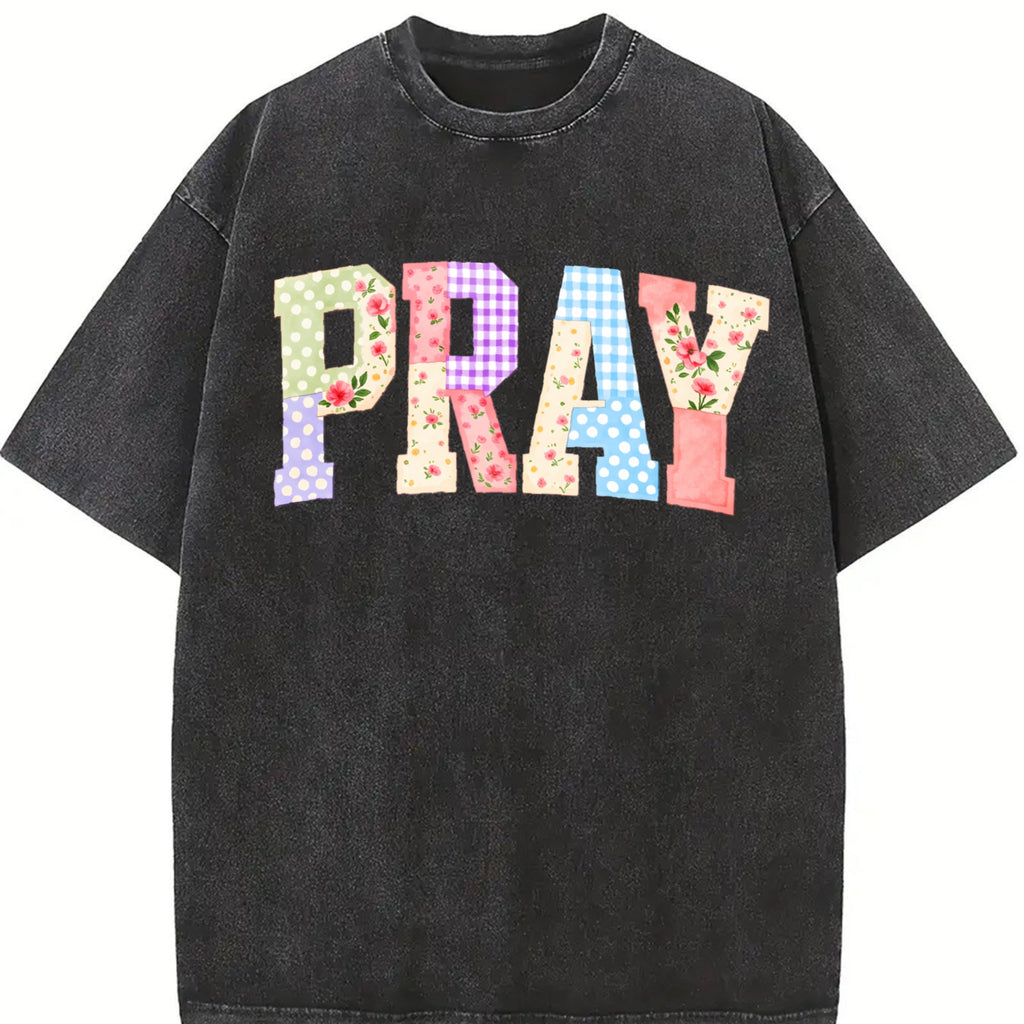 Pray Christian Vintage Washed T-Shirt product image 2