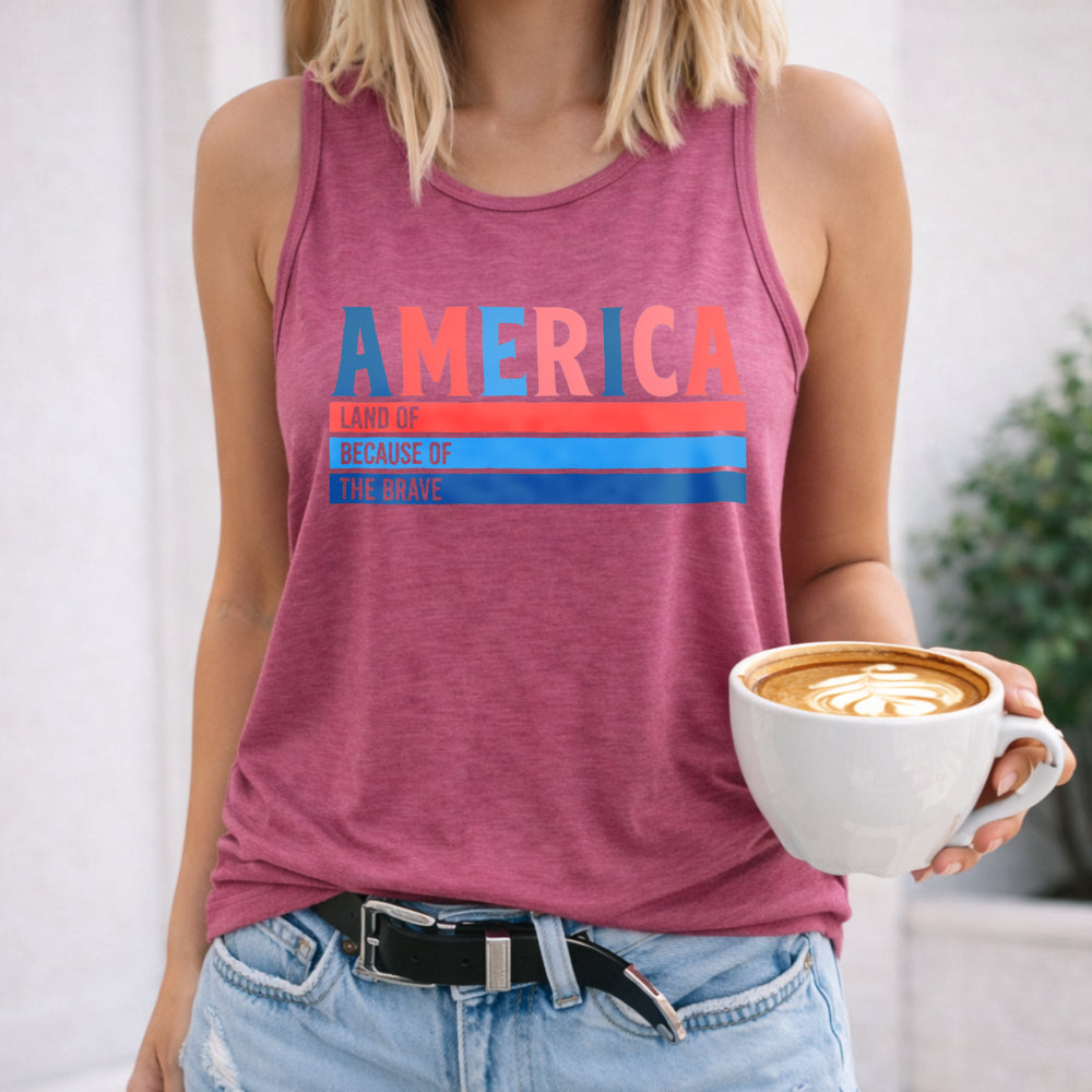 America Land Of Free Women's Tank Top