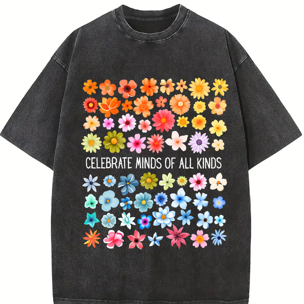 Celebrate Minds Of All Kinds Vintage Washed T-Shirt product image 2