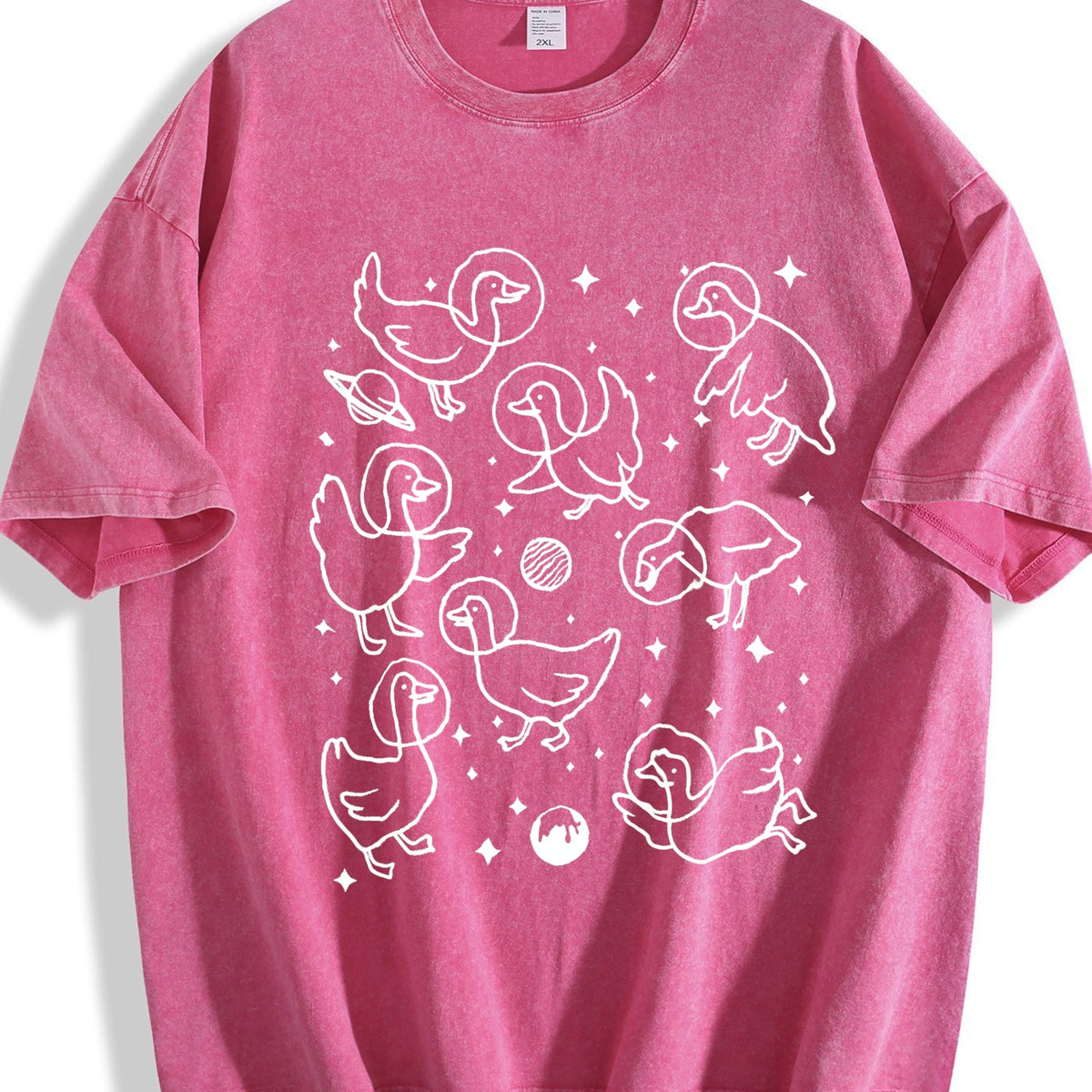 Geese In Space 90s Vintage Washed T-Shirt product image 7