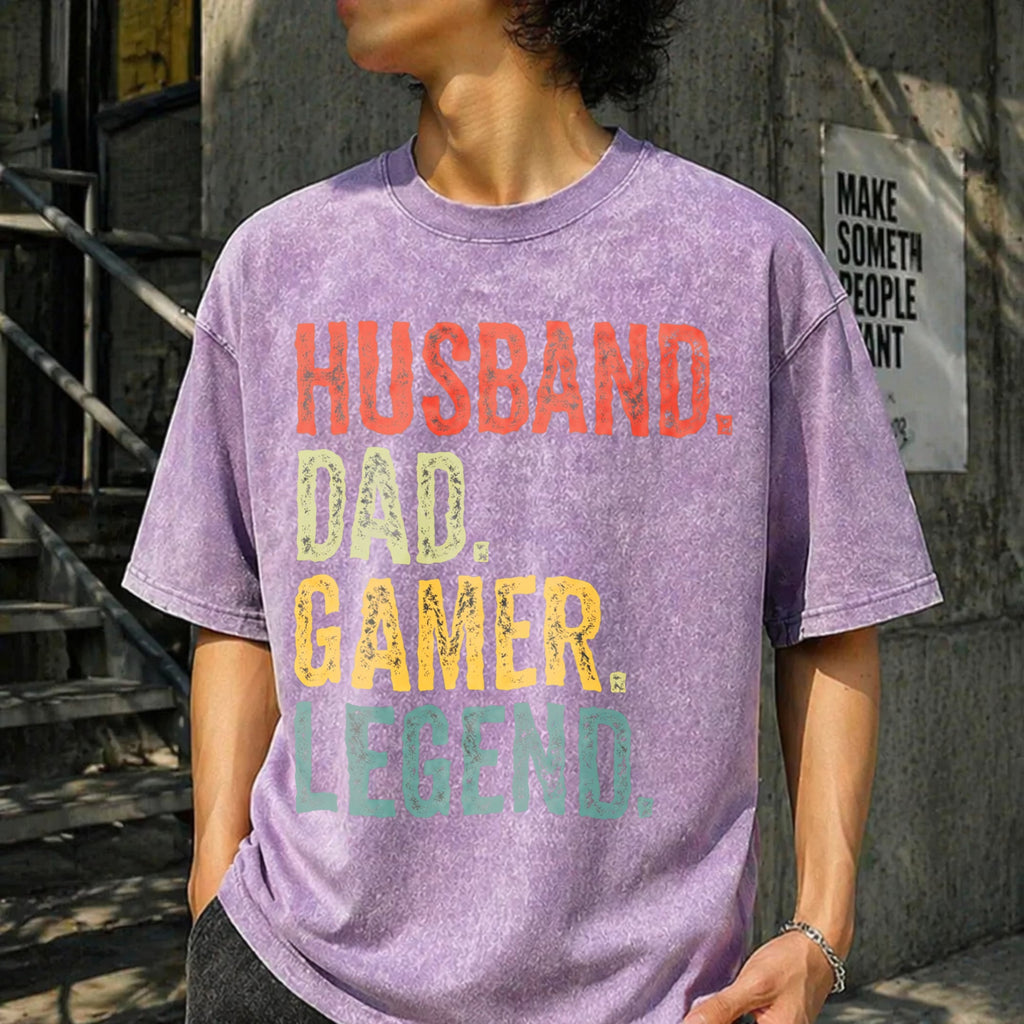 Gamer Dad Legend Vintage Washed T-Shirt product image 6