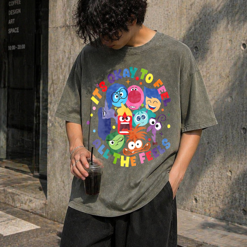 It's Okay To Feel All The Feels Vintage Washed T-Shirt product image 4
