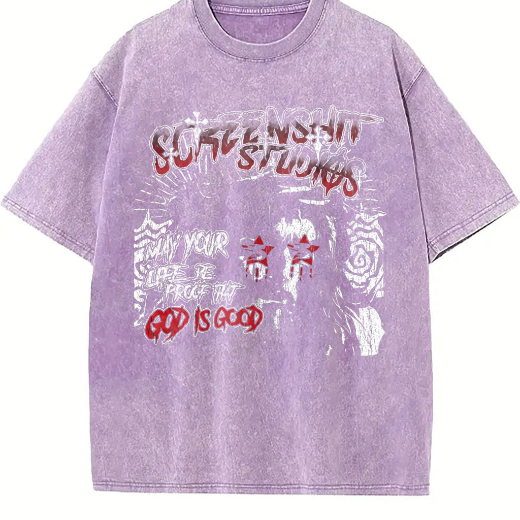 God Is Good Jesus Black Grunge Religious Vintage Washed product image 6