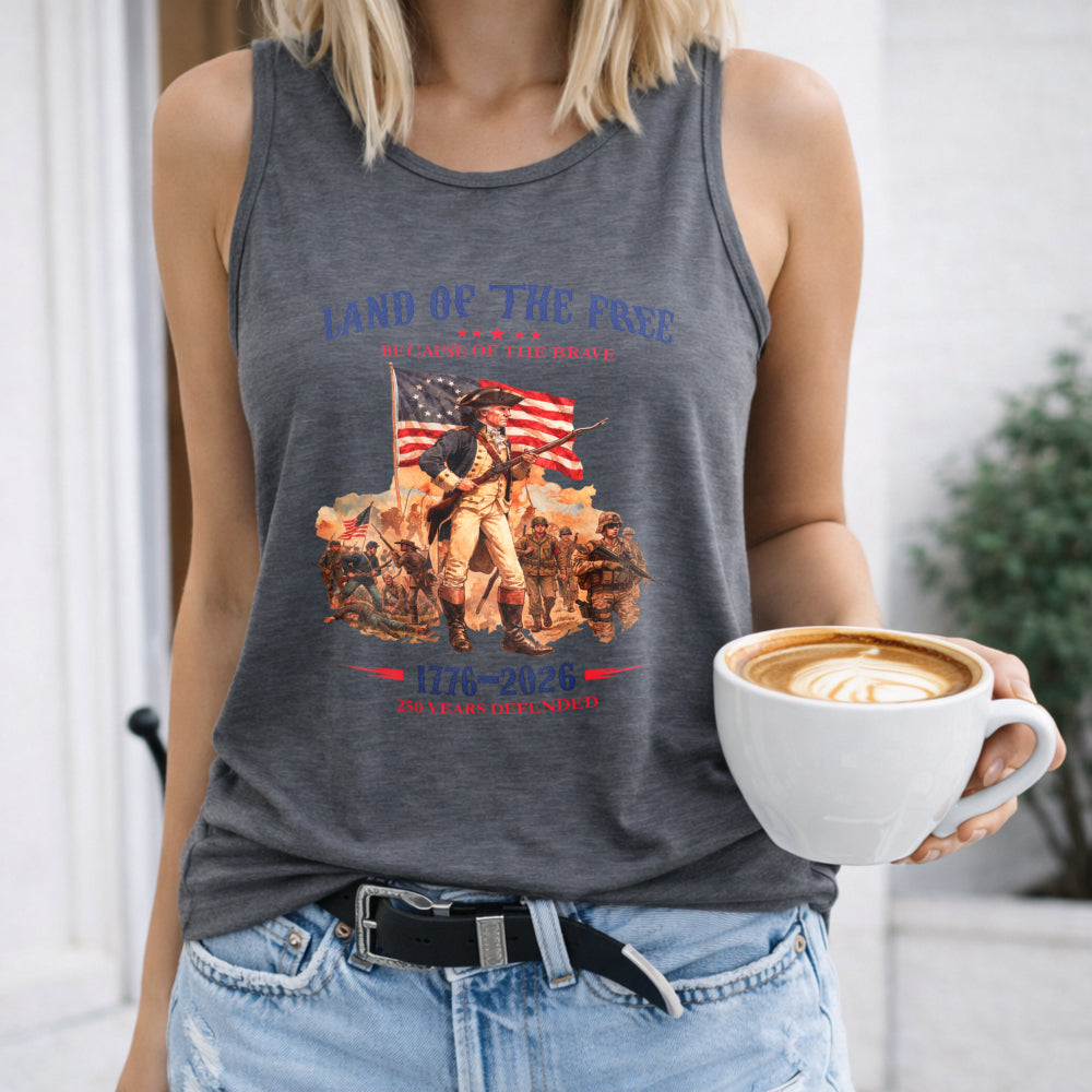 Land Of The Free Because Of The Brave Women's Tank Top