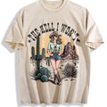 Cowgirl The Hell I Won't Western 90s Vintage Washed T-Shirt product image 1