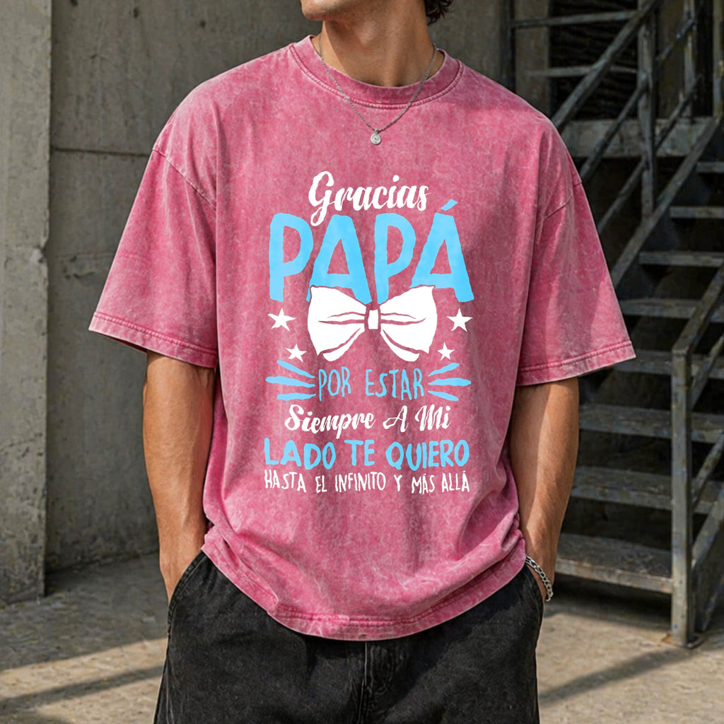 Papa Father's Day Birthday Vintage Washed T-Shirt product image 7