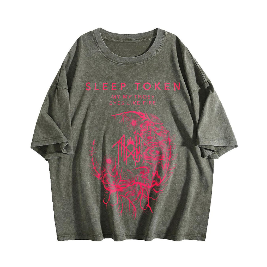 Black Sleep Token Band Vintage Washed T-Shirt product image 4