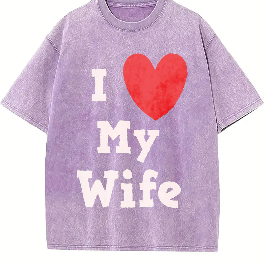 I Love My Wife Vintage Washed T-Shirt product image 6