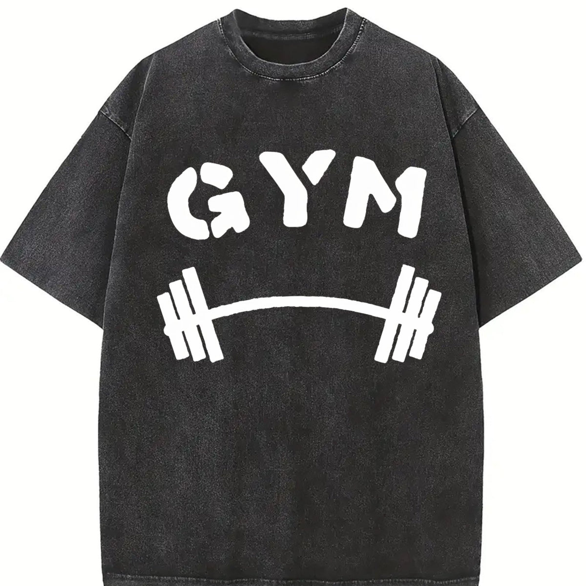 Vibrant Red Gym With Dumbbell Vintage Washed T-Shirt product image 2