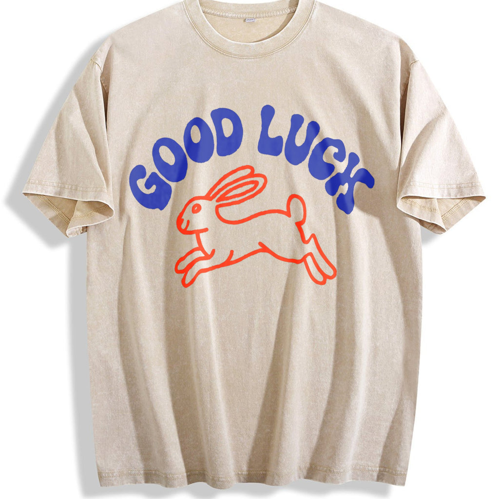 Good Luck Rabbit Vintage Washed T-Shirt product image 1
