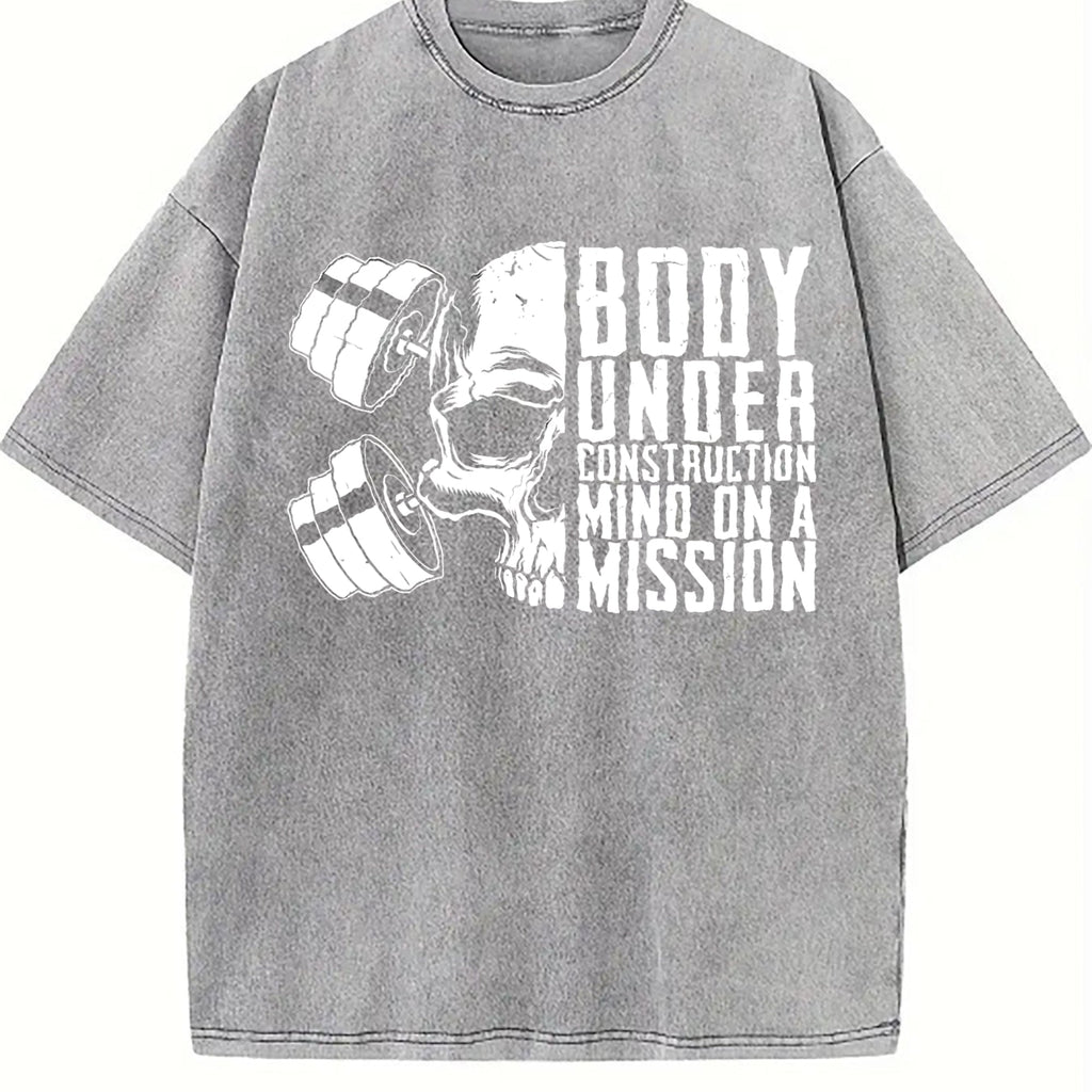 Fitness Motivational Skull & Crossed Dumbbells Vintage product image 5