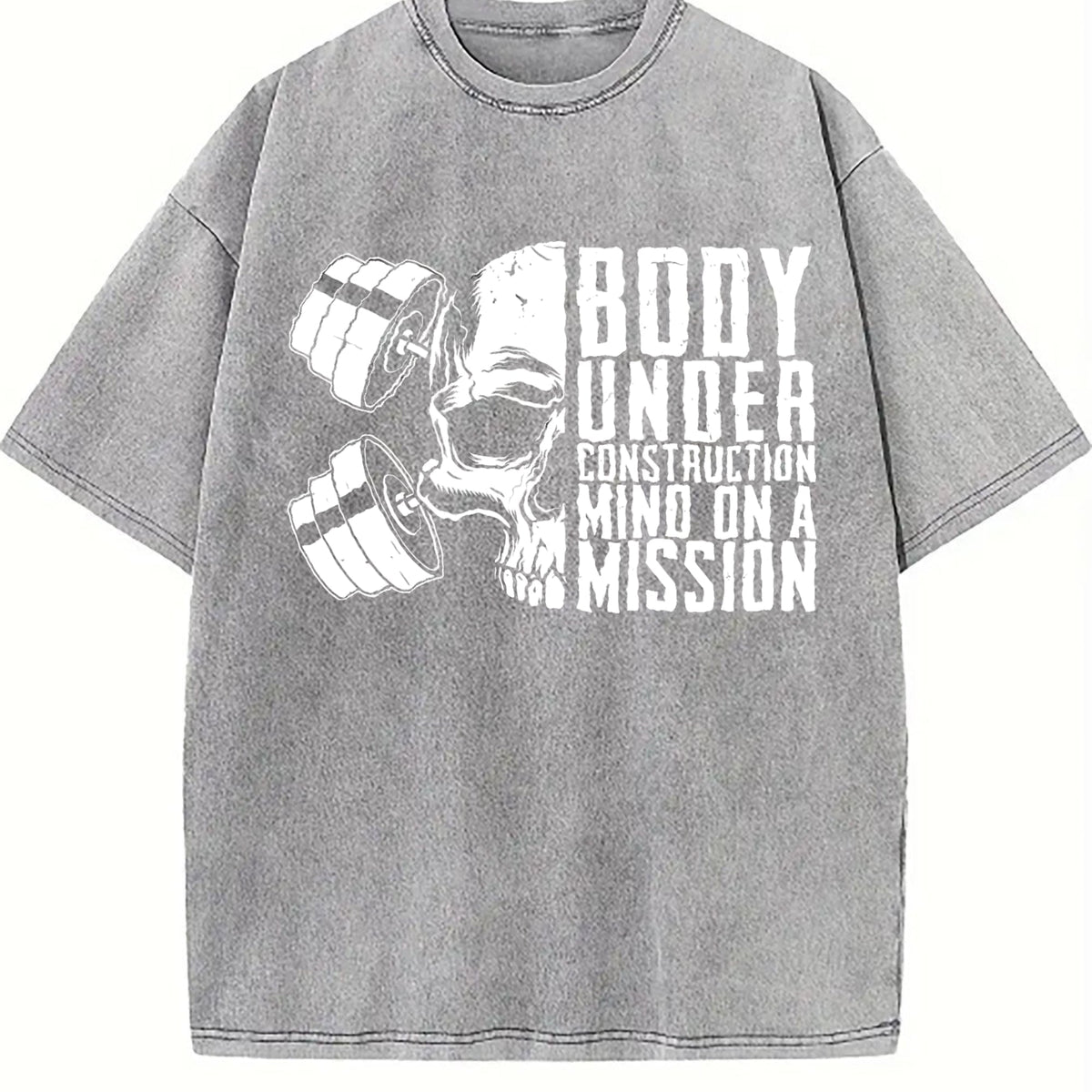 Fitness Motivational Skull & Crossed Dumbbells Vintage product image 5