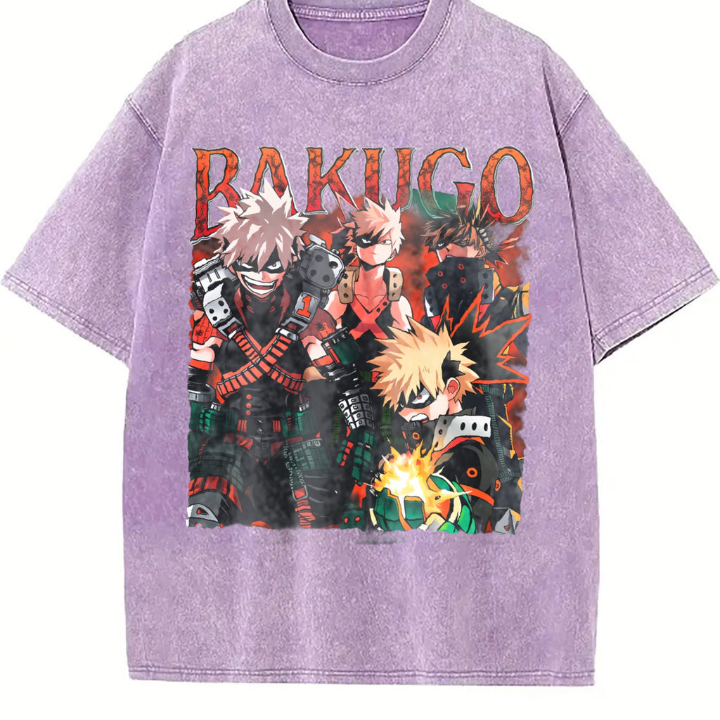 Bakugo Katsuki Vintage Washed T-Shirt product image 6
